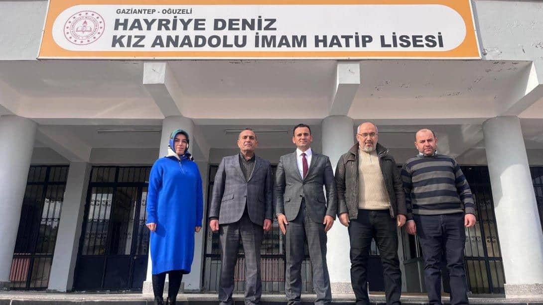  İlçe Milli Eğitim Müdürümüz Mustafa BOZGEYİK, Hayriye Deniz Kız Anadolu İmam Hatip Lisesi Ziyaret Etti